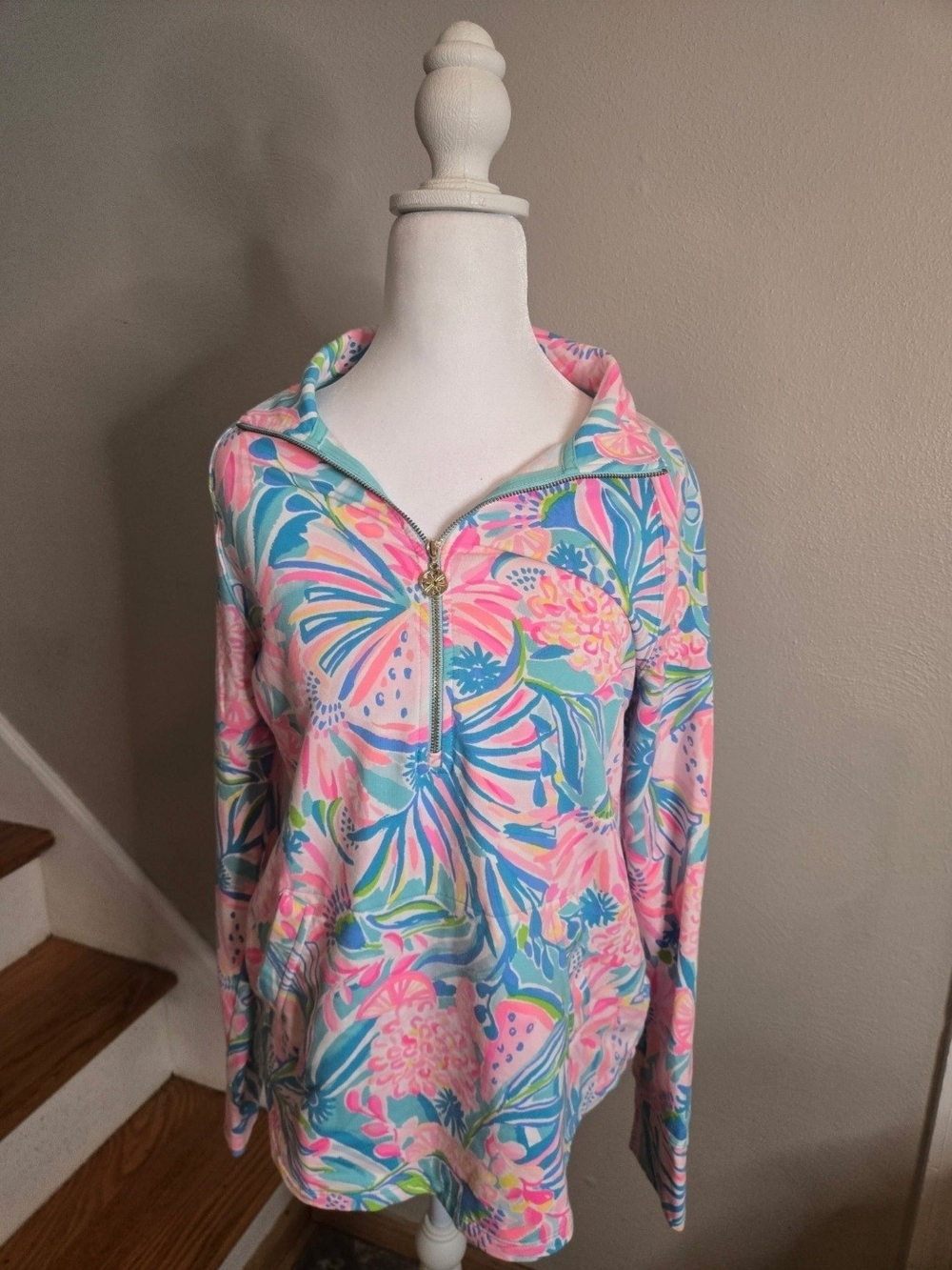 Lilly Pulitzer UPF 50+ Skipper Athletic Floral Popover Size Womens Small